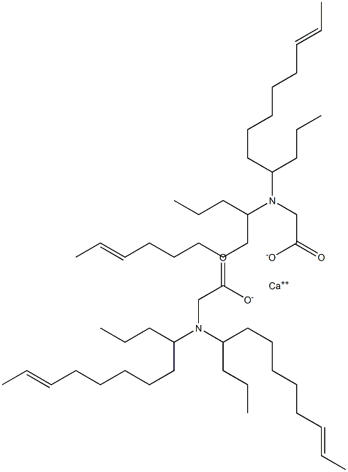 Bis[N,N-di(10-dodecen-4-yl)glycine]calcium salt Structure