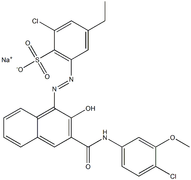  2-Chloro-4-ethyl-6-[[3-[[(4-chloro-3-methoxyphenyl)amino]carbonyl]-2-hydroxy-1-naphtyl]azo]benzenesulfonic acid sodium salt