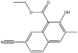 2-Hydroxy-3-methyl-7-cyanonaphthalene-1-carboxylic acid ethyl ester Structure