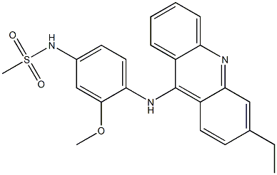 N-[4-[(3-Ethyl-9-acridinyl)amino]-3-methoxyphenyl]methanesulfonamide Struktur