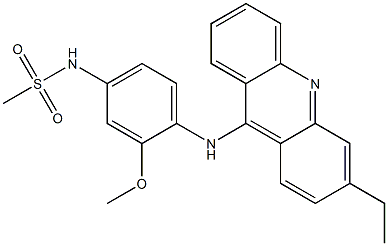 N-[4-[(3-Ethyl-9-acridinyl)amino]-3-methoxyphenyl]methanesulfonamide 结构式