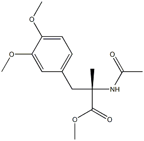 [S,(-)]-2-Acetylamino-2-methyl-3-(3,4-dimethoxyphenyl)propionic acid methyl ester 结构式