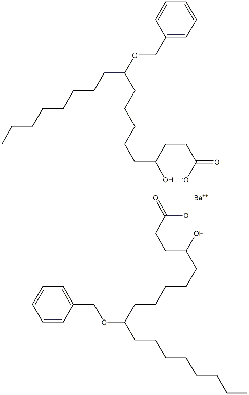 ビス(10-ベンジルオキシ-4-ヒドロキシステアリン酸)バリウム 化学構造式