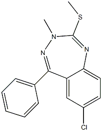 2-(Methylthio)-7-chloro-3-methyl-5-phenyl-3H-1,3,4-benzotriazepine