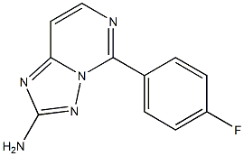 2-アミノ-5-[4-フルオロフェニル][1,2,4]トリアゾロ[1,5-c]ピリミジン 化学構造式