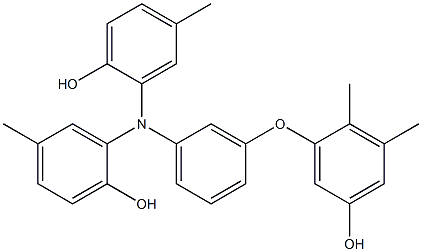 N,N-Bis(2-hydroxy-5-methylphenyl)-3-(5-hydroxy-2,3-dimethylphenoxy)benzenamine|