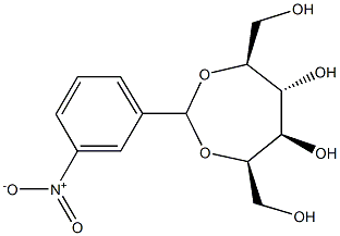 2-O,5-O-(3-Nitrobenzylidene)-L-glucitol,,结构式
