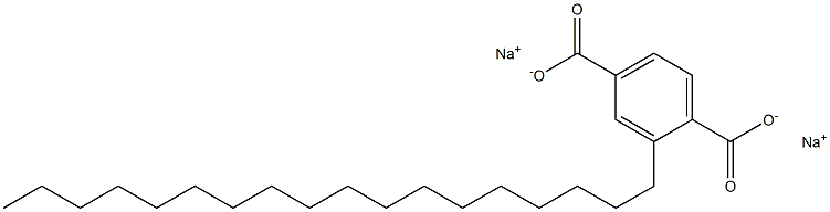 2-Octadecylterephthalic acid disodium salt,,结构式