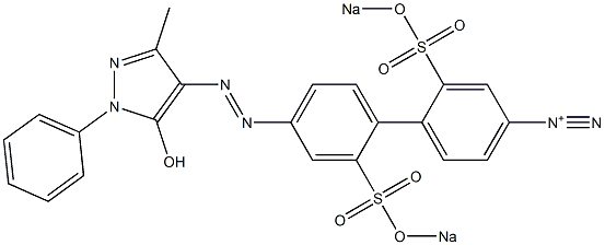 4-(3-Methyl-1-phenyl-5-hydroxy-1H-pyrazol-4-ylazo)-2,2'-bis(sodiosulfo)-1,1'-biphenyl-4'-diazonium