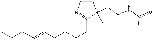 1-[2-(Acetylamino)ethyl]-1-ethyl-2-(5-nonenyl)-2-imidazoline-1-ium,,结构式