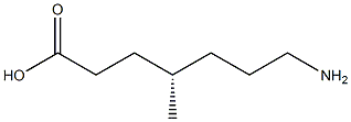 [S,(-)]-7-Amino-4-methylheptanoic acid Structure