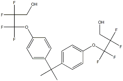 3,3'-[Propane-2,2-diylbis(4,1-phenyleneoxy)]bis(2,2,3,3-tetrafluoropropan-1-ol) Structure