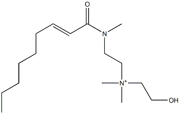 2-[N-(2-Nonenoyl)-N-methylamino]-N-(2-hydroxyethyl)-N,N-dimethylethanaminium Struktur