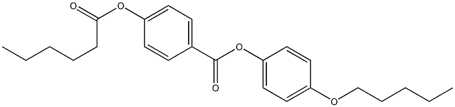 p-Hexanoyloxybenzoic acid p-(pentyloxy)phenyl ester Structure