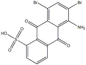 1-Amino-2,4-dibromo-9,10-dihydro-9,10-dioxoanthracene-5-sulfonic acid Structure