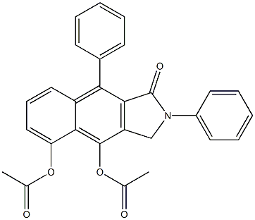 2,3-Dihydro-2-phenyl-4,5-diacetoxy-9-phenyl-1H-benz[f]isoindol-1-one Struktur