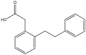 2-[2-(2-フェニルエチル)フェニル]酢酸 化学構造式