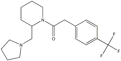 1-[(4-Trifluoromethylphenyl)acetyl]-2-(1-pyrrolidinylmethyl)piperidine Struktur