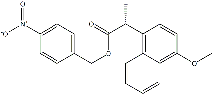 [R,(-)]-2-(4-Methoxy-1-naphtyl)propionic acid 4-nitrophenylmethyl ester Structure
