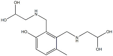 2,3-ビス[[(2,2-ジヒドロキシエチル)アミノ]メチル]-4-メチルフェノール 化学構造式