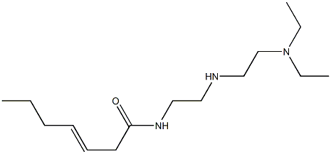 N-[2-[2-(Diethylamino)ethylamino]ethyl]-3-heptenamide 结构式