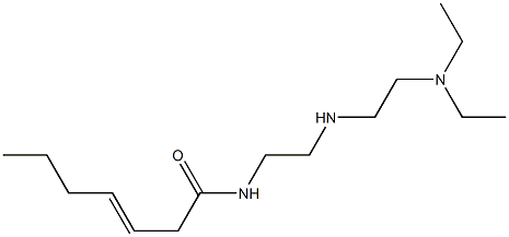 N-[2-[2-(Diethylamino)ethylamino]ethyl]-3-heptenamide,,结构式