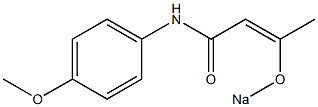 N-(4-Methoxyphenyl)-3-(sodiooxy)-2-butenamide Struktur