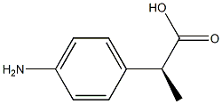 [S,(+)]-2-(p-Aminophenyl)propionic acid Structure