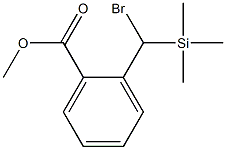 2-[Bromo(trimethylsilyl)methyl]benzoic acid methyl ester,,结构式