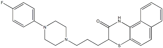 3-[3-[4-(4-Fluorophenyl)piperazin-1-yl]propyl]-1H-naphtho[2,1-b][1,4]thiazin-2(3H)-one,,结构式