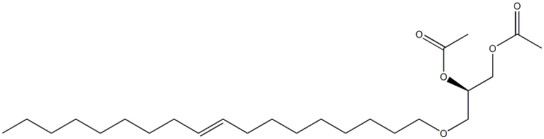 [R,(-)]-1-O,2-O-ジアセチル-3-O-[(E)-9-オクタデセニル]-D-グリセロール 化学構造式