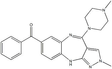 2-Methyl-4-(4-methylpiperazin-1-yl)-7-benzoyl-2,10-dihydropyrazolo[3,4-b][1,5]benzodiazepine