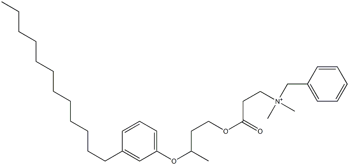 N,N-Dimethyl-N-benzyl-N-[2-[[3-(3-dodecylphenyloxy)butyl]oxycarbonyl]ethyl]aminium Structure