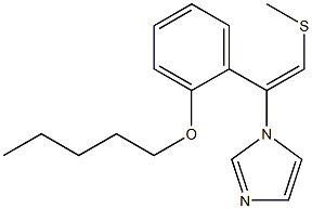 1-[1-[2-(ペンチルオキシ)フェニル]-2-(メチルチオ)エテニル]-1H-イミダゾール 化学構造式