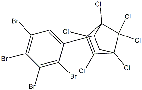 1,2,3,4,7,7-Hexachloro-5-(2,3,4,5-tetrabromophenyl)bicyclo[2.2.1]hept-2-ene 结构式
