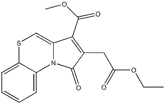 2-[(Ethoxycarbonyl)methyl]-1-oxo-1H-pyrrolo[2,1-c][1,4]benzothiazine-3-carboxylic acid methyl ester Structure