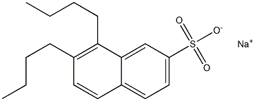 7,8-Dibutyl-2-naphthalenesulfonic acid sodium salt 结构式