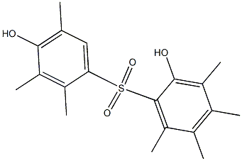 2,4'-Dihydroxy-2',3,3',4,5,5',6-heptamethyl[sulfonylbisbenzene] Struktur
