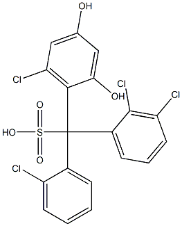 (2-Chlorophenyl)(2,3-dichlorophenyl)(6-chloro-2,4-dihydroxyphenyl)methanesulfonic acid