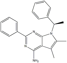 2-Phenyl-4-amino-5,6-dimethyl-7-[(R)-1-phenylethyl]-7H-pyrrolo[2,3-d]pyrimidine