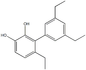 4-Ethyl-3-(3,5-diethylphenyl)benzene-1,2-diol 结构式