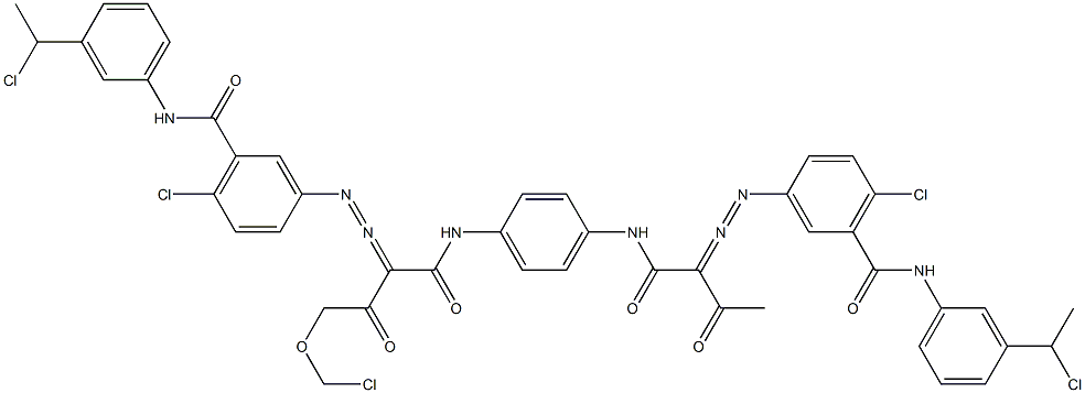  3,3'-[2-(Chloromethoxy)-1,4-phenylenebis[iminocarbonyl(acetylmethylene)azo]]bis[N-[3-(1-chloroethyl)phenyl]-6-chlorobenzamide]