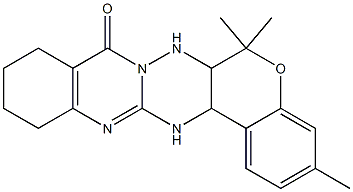 6a,7,9,10,11,12,14,14a-Octahydro-3,6,6-trimethyl-6H,8H-7,7a,13,14-tetraaza-5-oxabenzo[a]naphthacen-8-one Struktur