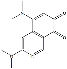 3,5-ビス(ジメチルアミノ)イソキノリン-7,8-ジオン 化学構造式