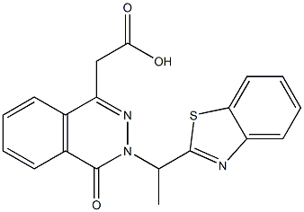 3-[1-(2-Benzothiazolyl)ethyl]-3,4-dihydro-4-oxophthalazine-1-acetic acid Struktur