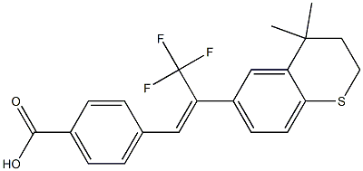 4-[(Z)-2-[(3,4-Dihydro-4,4-dimethyl-2H-1-benzothiopyran)-6-yl]-3,3,3-trifluoro-1-propenyl]benzoic acid,,结构式