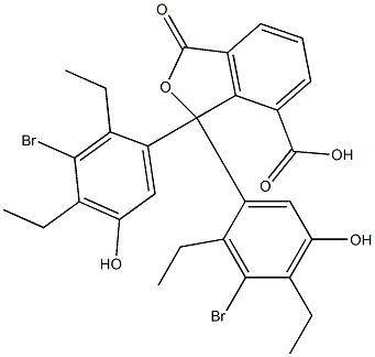 1,1-Bis(3-bromo-2,4-diethyl-5-hydroxyphenyl)-1,3-dihydro-3-oxoisobenzofuran-7-carboxylic acid Structure