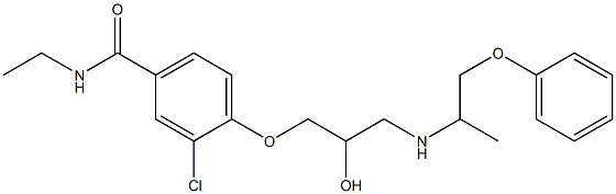 1-[4-[Ethylcarbamoyl]-2-chlorophenoxy]-3-[(1-methyl-2-phenoxyethyl)amino]-2-propanol