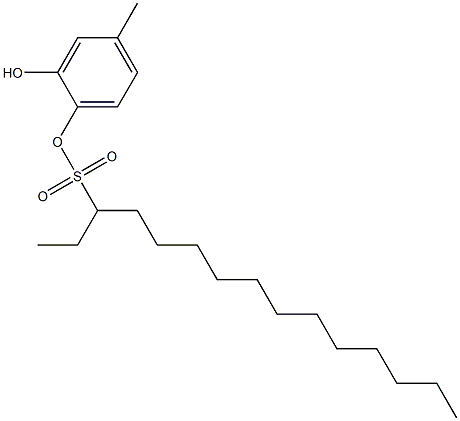 3-ペンタデカンスルホン酸2-ヒドロキシ-4-メチルフェニル 化学構造式