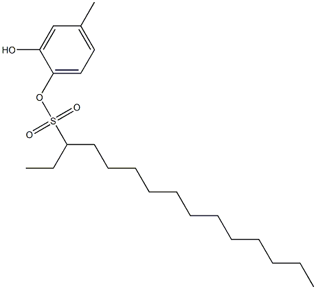 3-Pentadecanesulfonic acid 2-hydroxy-4-methylphenyl ester Structure